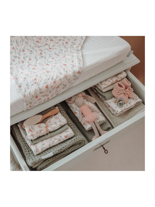 Meyco Muslin Blue Swaddle Blankets 120x120cm 2 Pieces