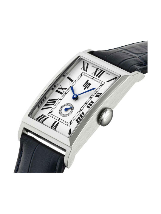 Lip Watches Womens Battery Watch With Blue Leather Strap