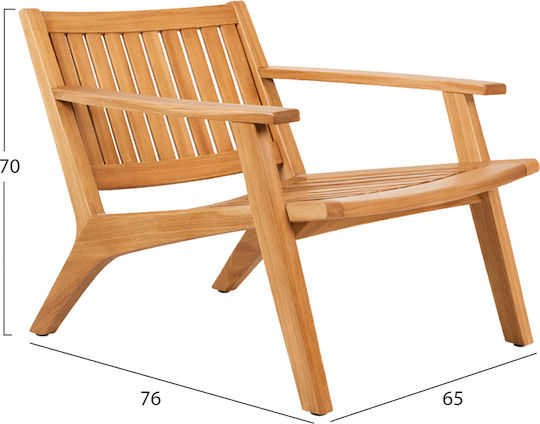 Gartenstühle Außenseiten Holz Lounge Natur 65x76x70cm Gartenstühle Außenseiten Holz Lounge Natur 65x76x70cm