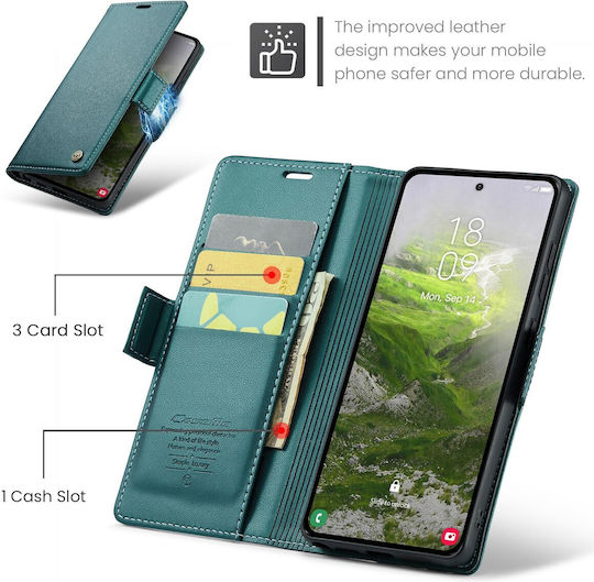 Caseme 023 Samsung Galaxy S26 Ultra 5g Rfid Wallet Synthetic Leather Case Green