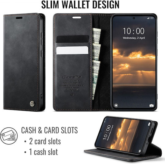 Caseme 033 Xiaomi Redmi Note 15 Pro 5g Rfid Retro Θήκη Βιβλίο Δερμάτινη –black