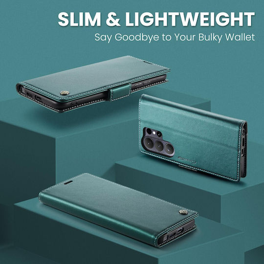 Caseme 023 Samsung Galaxy S26 Ultra 5g Rfid Wallet Synthetic Leather Case Green