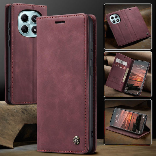 Caseme 013 Xiaomi Redmi Note 15 4g/5g Retro Leather Θήκη Βιβλίο Red