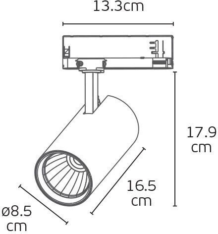 VK Lighting LED Θερμό Λευκό Σποτ σε Λευκό Χρώμα
