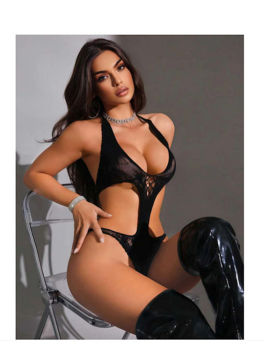 Aph Black Cut-out Teddy Lingerie Bodysuit Black Bodysuit Lingerie Cut-out Design Ww7259