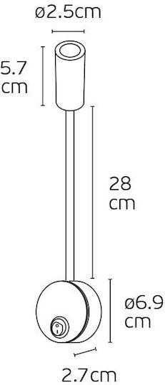 VK Lighting LED Θερμό Λευκό Σποτ σε Χρυσό Χρώμα