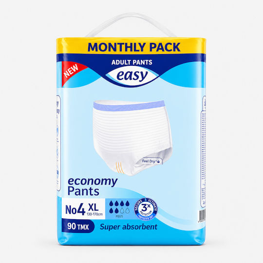 Easy Care Scutece Pentru Incontinență XLarge 90 Bucăți