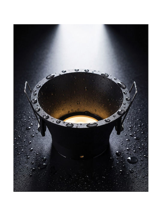 VK Lighting Metallic Recessed Spot with GU5.3 Socket Black 9x9cm