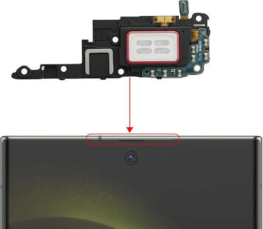 Samsung Original Internaler Lautsprecher Galaxy S23 Ultra Anruf Audio Ersatz Schwarz
