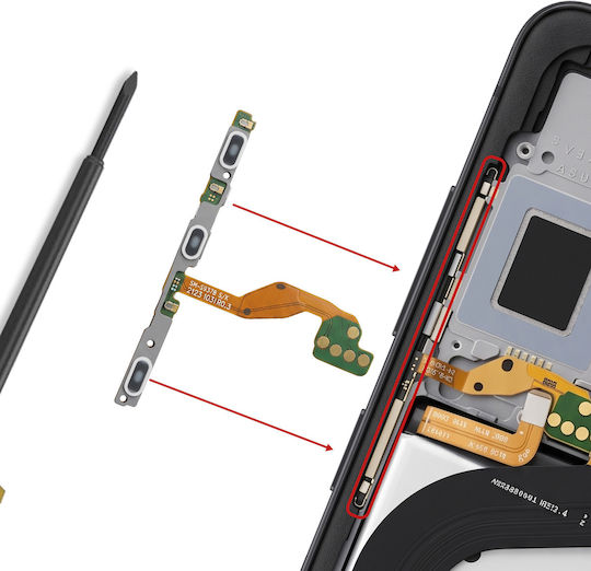 Samsung Ersatzkabel für Lautstärke-Tasten Flexkabel Galaxy S25 Edge Service Pack Grau
