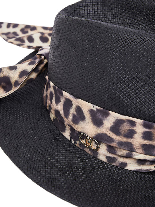 Liu Jo Women's Wicker Panama Hat Black