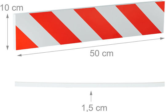 Set 4 Car Door Protectors Relaxdays Red White 10x1.5x50 Cm