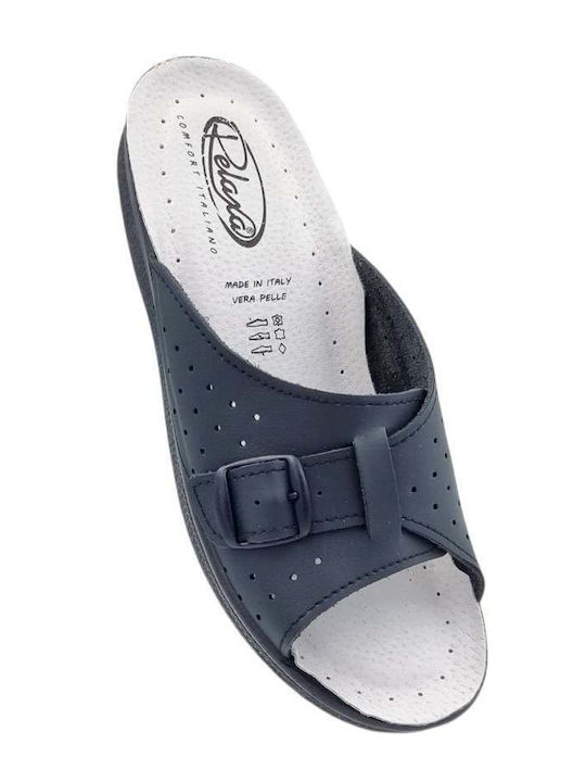 Anatomic Leather Women's Blue Slippers Relaxa-1F Blue