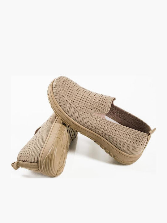 Γυναικεία Slip-On Πάνινα Μπεζ