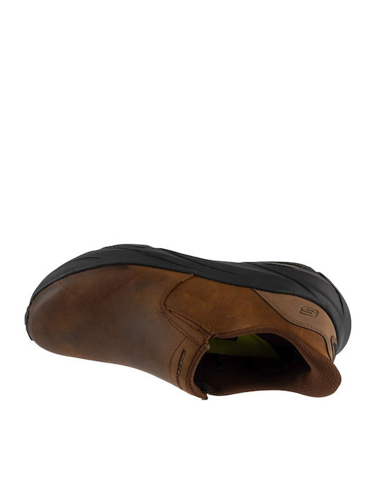 Slipins Conner Rayne Leather Men's Slip-Ons Brown
