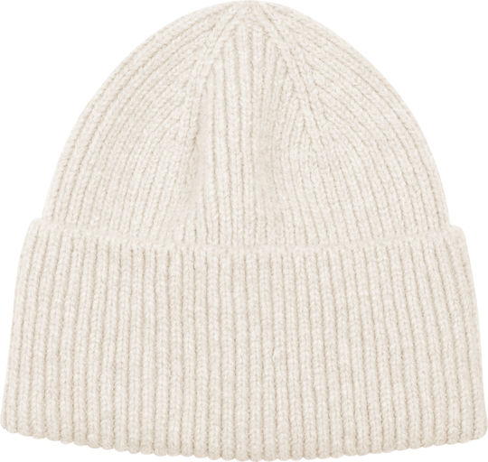 Beanie Căciulă Pentru Femei Tricotată În Culoare Ecru