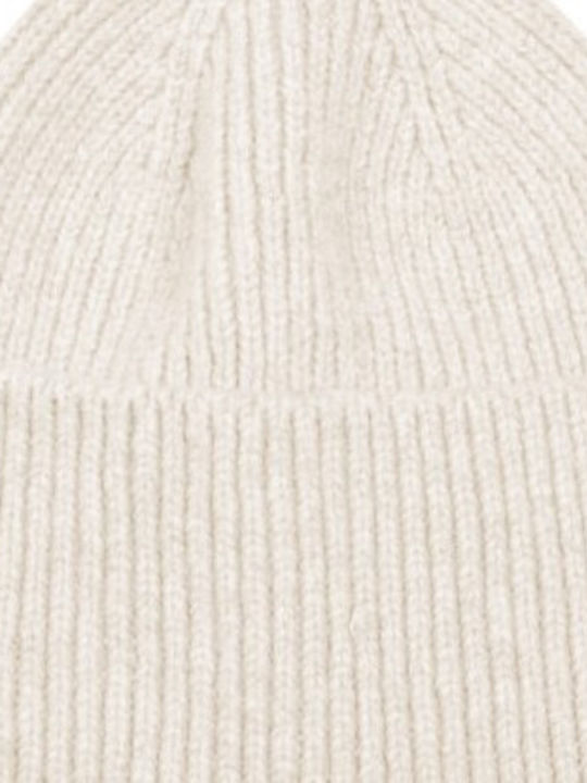 Beanie Γυναικείος Σκούφος Πλεκτός σε Εκρού χρώμα