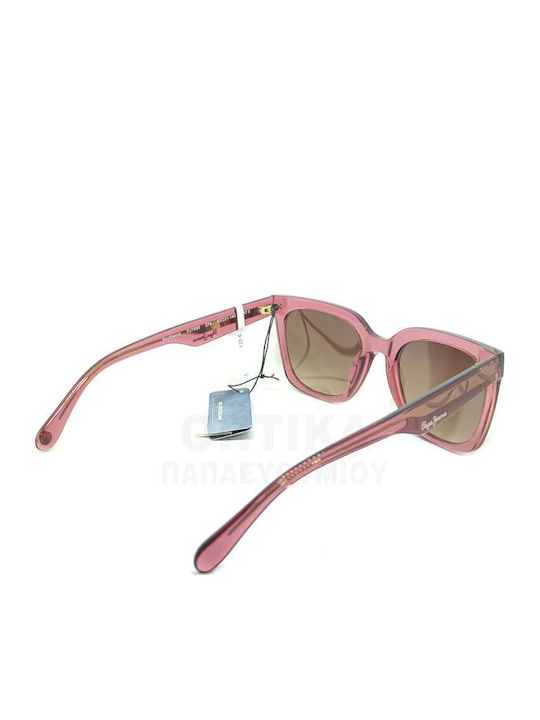 Pepe Jeans Pj7503 274 Pj7503 274 Pj7503 274 Women's Sunglasses with Pink Frame and Brown Lens PJ7503-274