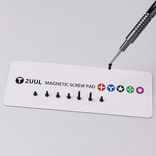 2uul 14x3.5cm Compact Magnetic Mat Screws Electronic Repair White