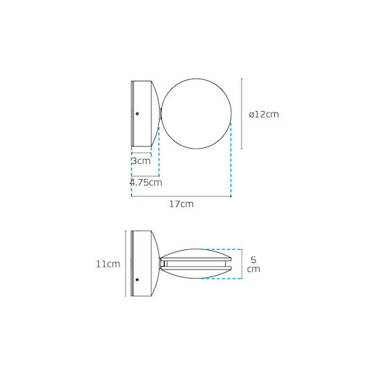 VK Lighting W W Επιτοίχιο Εξωτερικό Φωτιστικό LED 8W 3000K VK Lighting W W Επιτοίχιο Εξωτερικό Φωτιστικό LED 8W 3000K