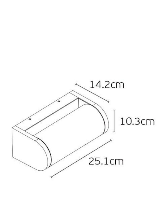 VK Lighting Στεγανή Πλαφονιέρα LED 12W 3000K