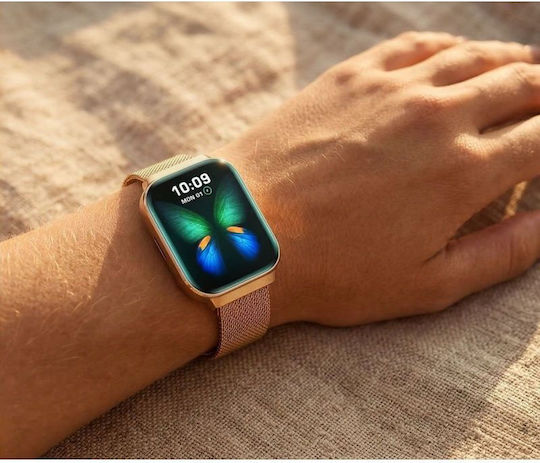 Gravity GT44-2 44mm Smartwatch με Παλμογράφο (Rose Gold)