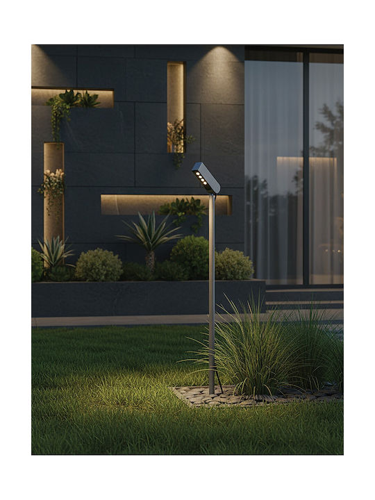 VK Lighting Outdoor LED Floor Lamp for Exterior 5W with Warm White Light IP65 Gray