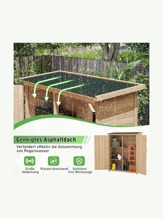 Wooden Garden Shed L1.63xW0.51xH1.4m