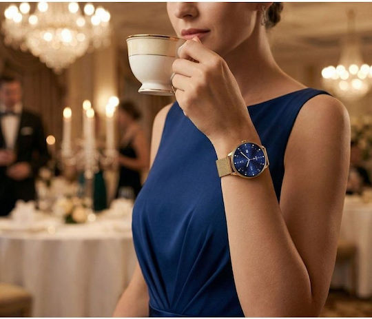 Gravity GT31-1 42mm Smartwatch with Heart Rate Monitor (Golden)