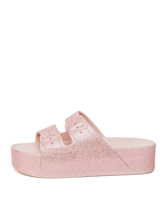 Flip Flops in Sandal Style with Platform in Pink Colour