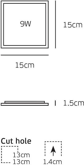 VK Lighting LED Panel 9W
