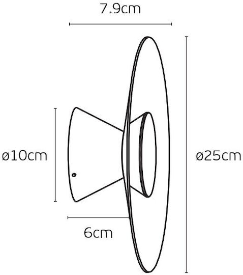 VK Lighting Wall Lamp with Integrated LED and Warm White Light Black