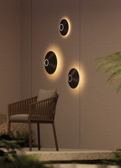 VK Lighting Wall Lamp with Integrated LED and Warm White Light Black 30cm