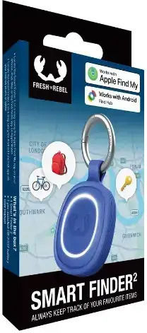 Fresh 'n Rebel Smart Finder 2 Apple Find My & Google Find Hub Истинско Син