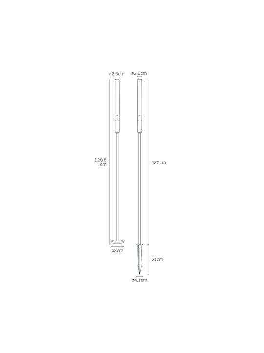 VK Lighting Lampă de Podea LED pentru Exterior 1W cu Lumină Albă Caldă IP65 Neagră VK Lighting Lampă de Podea LED pentru Exterior 1W cu Lumină Albă Caldă IP65 Neagră