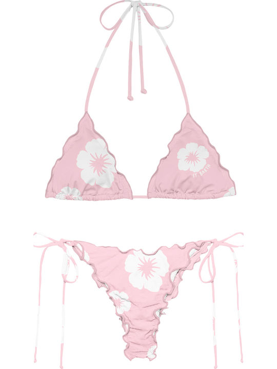 Bikini Set Triangle & Brazil Floral Simple Hibiscus