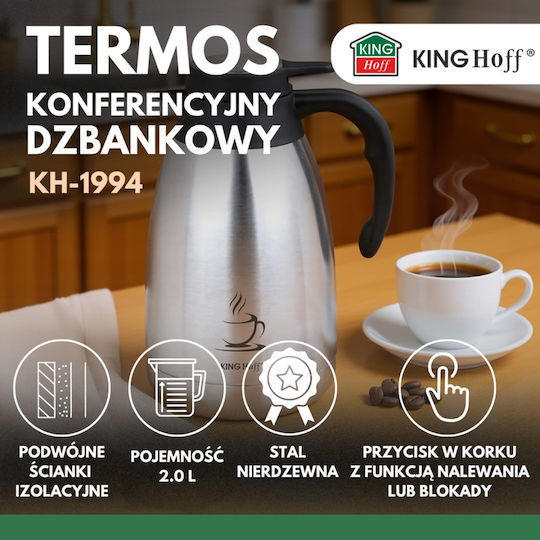 KING Hoff Cană Termos Oțel Inoxidabil 2l Kinghoff Kh-1994
