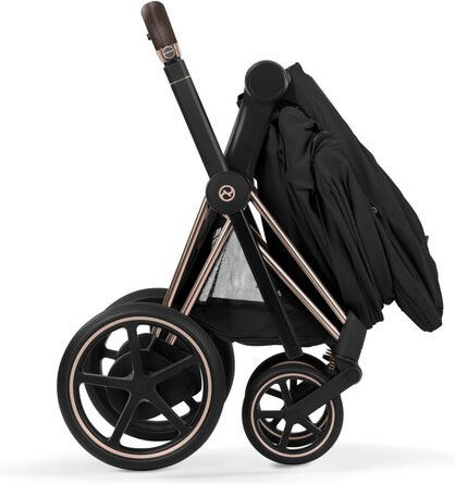 Cybex Priam Comfort Reversible 2 in 1 Baby Stroller Suitable for Newborn Sepia Black/Rosegold Frame 12.9kg