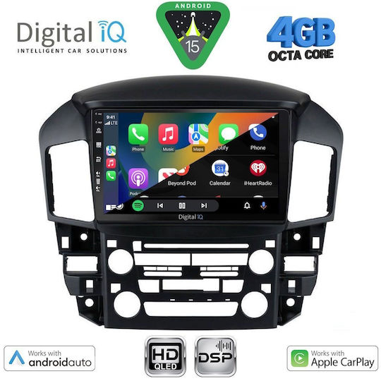 Digital IQ Car Audio System for Lexus RX300 1998-2003 Bluetooth USB WiFi GPS Apple CarPlay Android Auto with 9" Touch Screen
