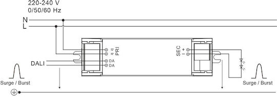 VK Lighting Ρυθμιζόμενο Dimmable Τροφοδοτικό LED IP20 Ισχύος 26.3W 20τμχ