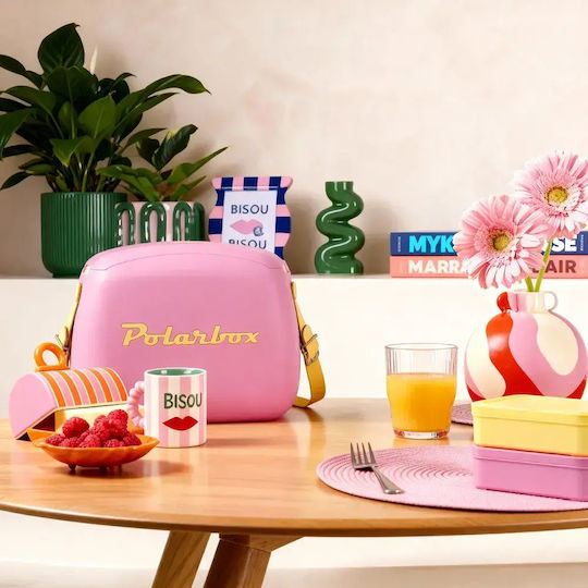 Polarbox Pop Edition and 2 Food Containers Portable Fridge 6lt Fuschia - Yellow