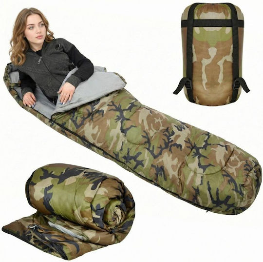 Enero Sleeping Bag Μονό 3 Εποχών Camo