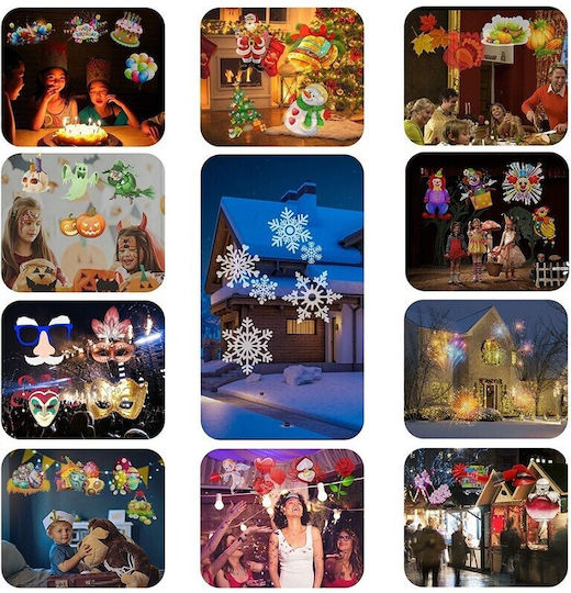 Christmas Spotlights LED IP44 Outdoor Projector with Remote Control