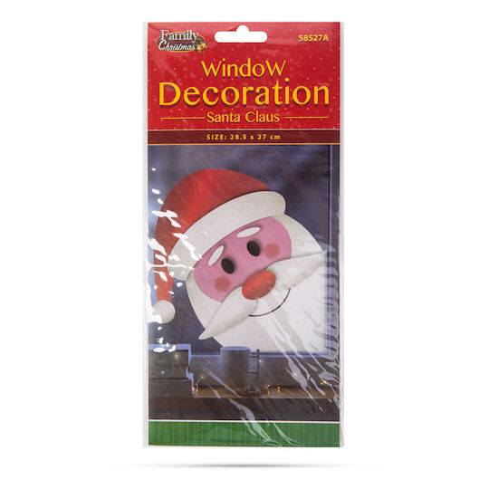 Weihnachtsfensterdekoration Weihnachtsmann 28,5 X 27 Cm Selbstklebender Fensteraufkleber