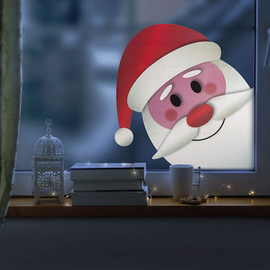 Christmas Window Decoration Santa Claus 28.5 X 27 Cm Self-adhesive Window Sticker