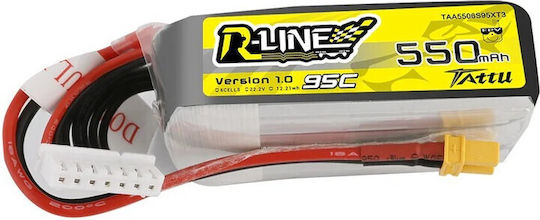 Gens Ace Baterie Li-Po 22.2V 550mAh 95C 6S XT30 pentru Dronă