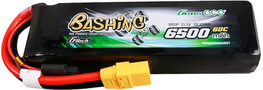 Gens Ace 3s1p Μπαταρία Li-Po 11.1V 6500mAh 60C 3S XT90 για Τηλεκατευθυνόμενο