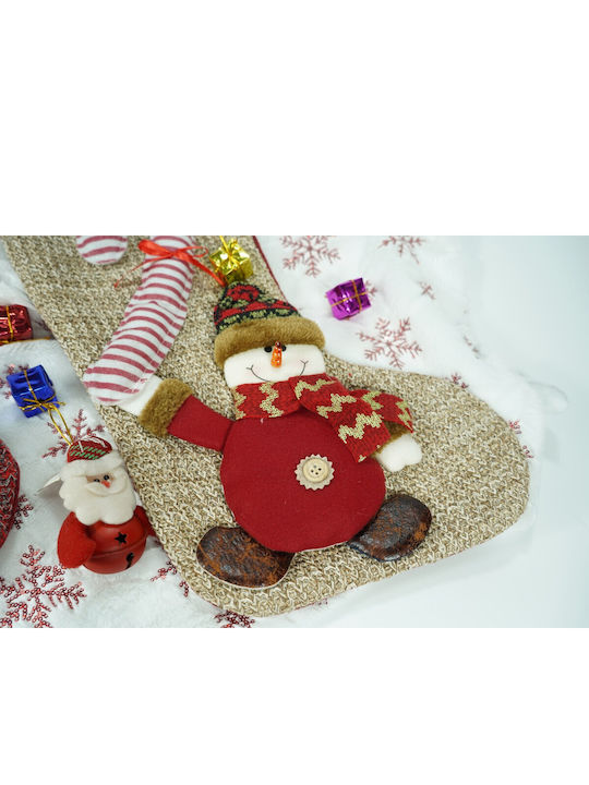 Ciorap Decorativ De Crăciun M45xL20cm Maro