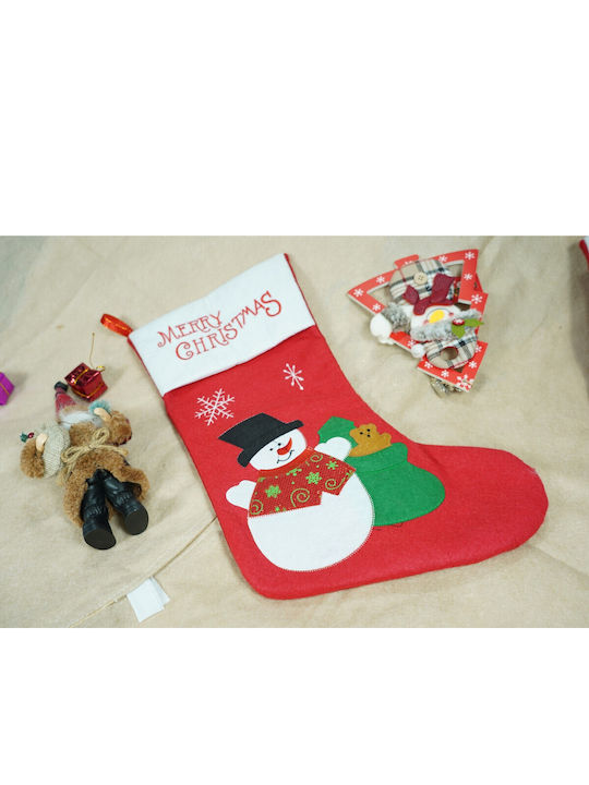 Ciorap Decorativ De Crăciun M38xL19cm Roșu