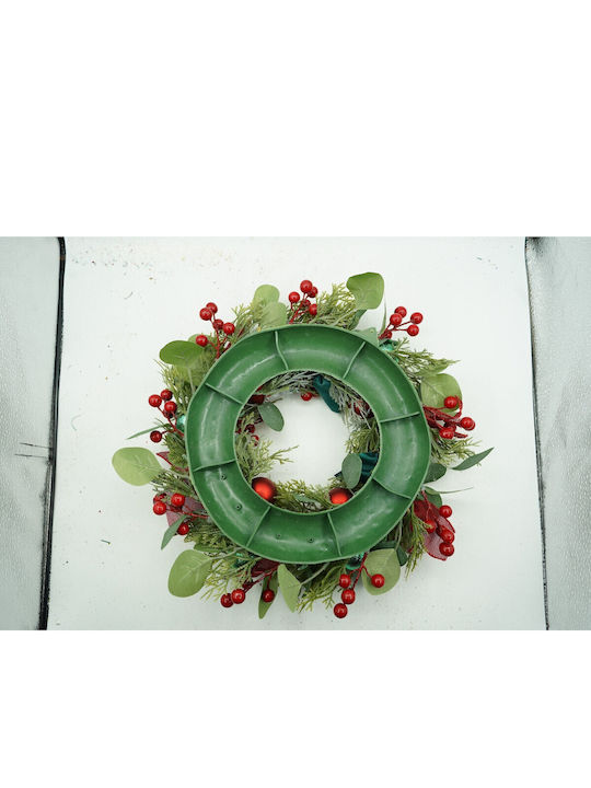 Alista Home Coroană De Flori De Crăciun Din Plastic Cu Diametru 40 Cm Verde